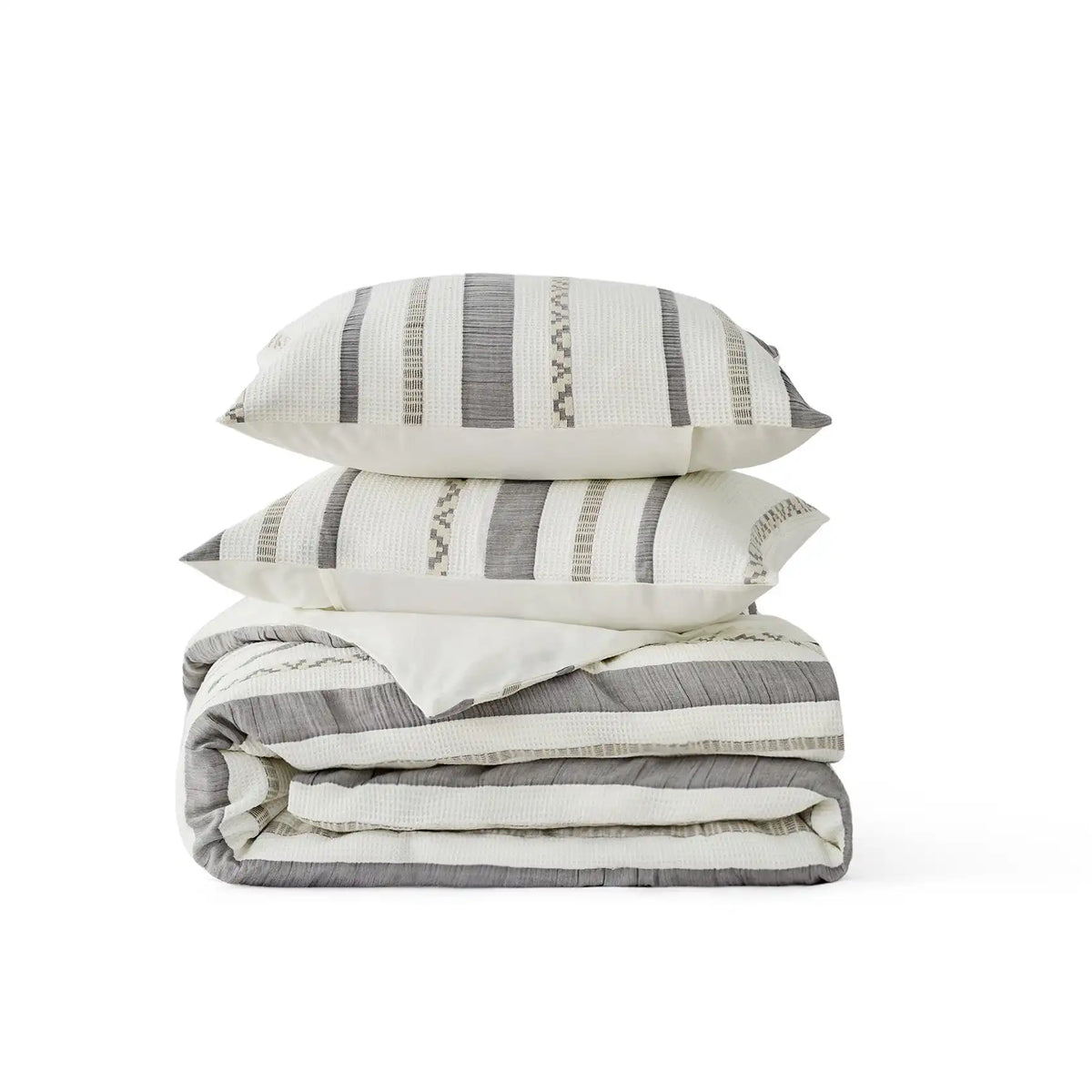 Cotton Boho Waffle Weave Duvet Cover Set
