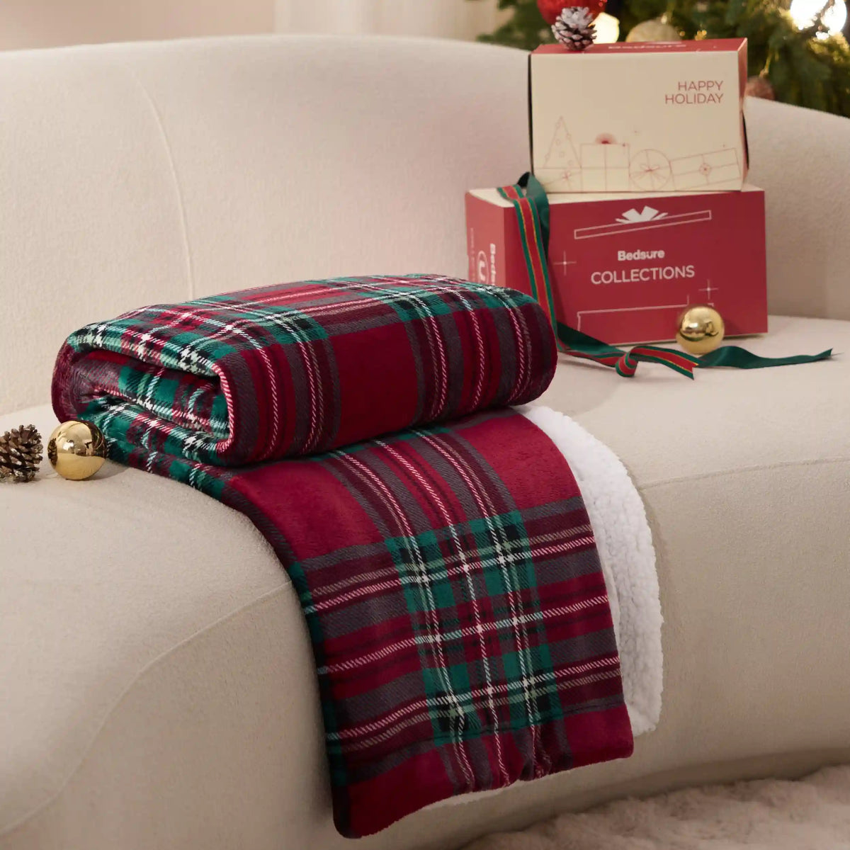 Christmas Fuzzy Sherpa Blanket