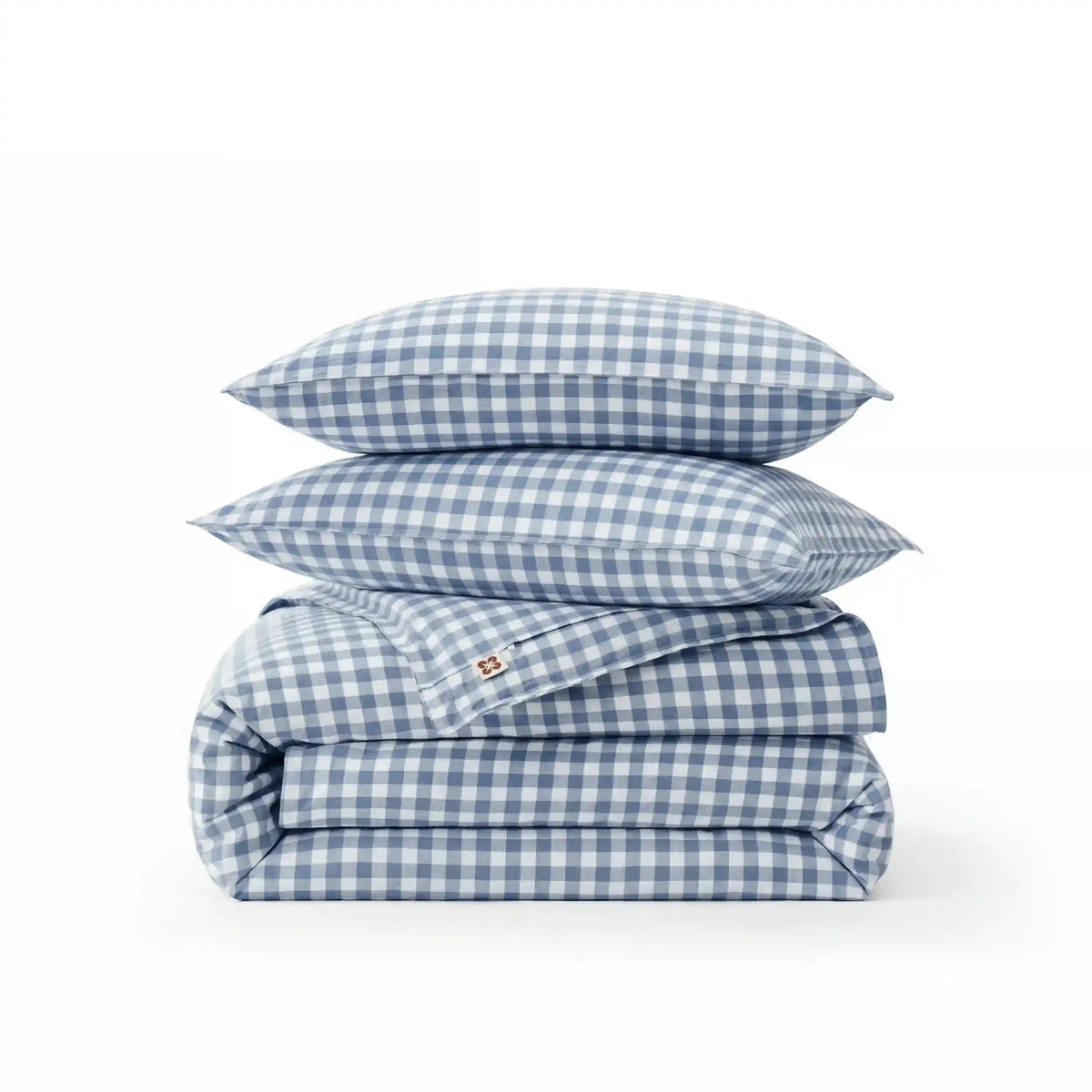 Washed Cotton Gingham Duvet Cover Set