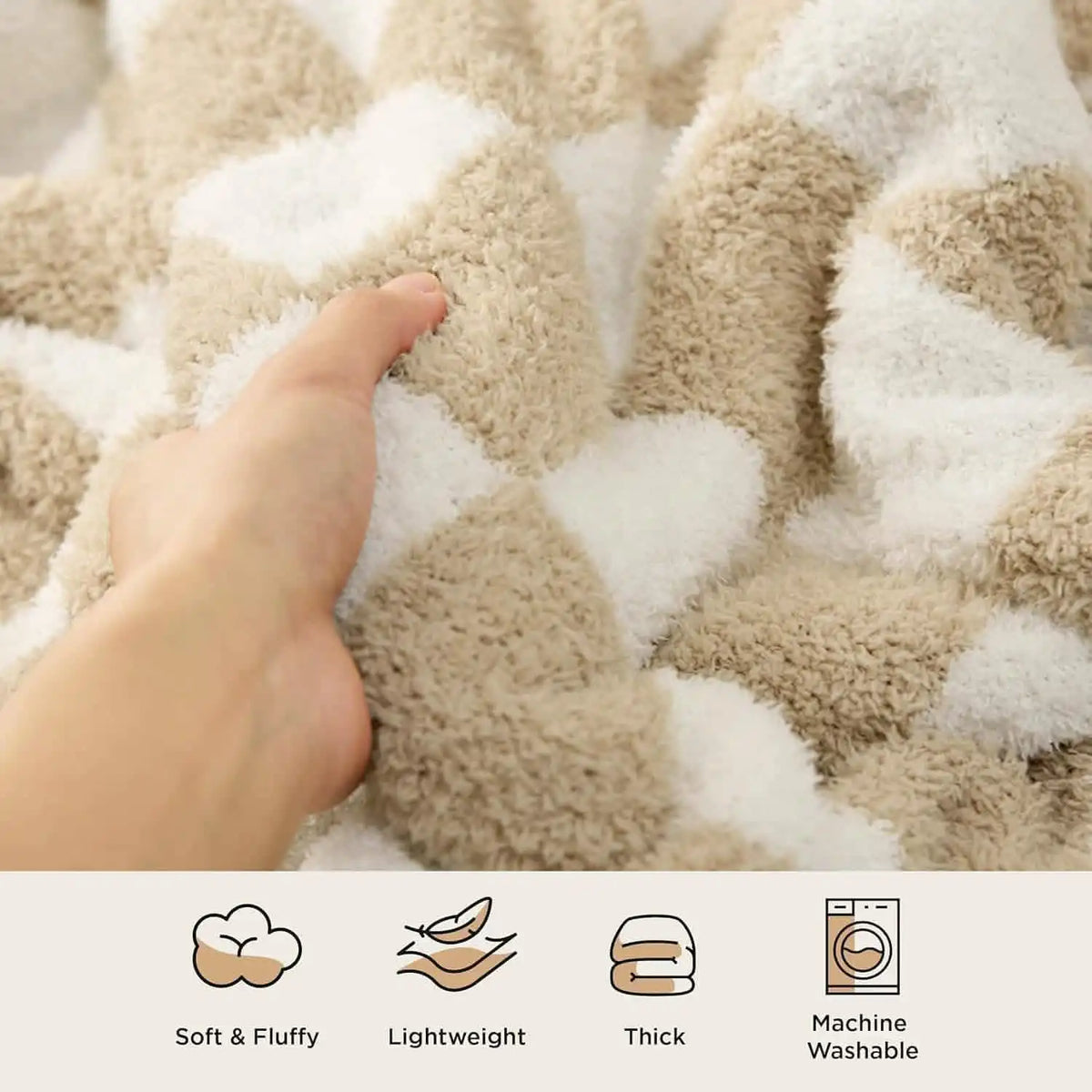 Super Soft Reversible Checkerboard Blanket